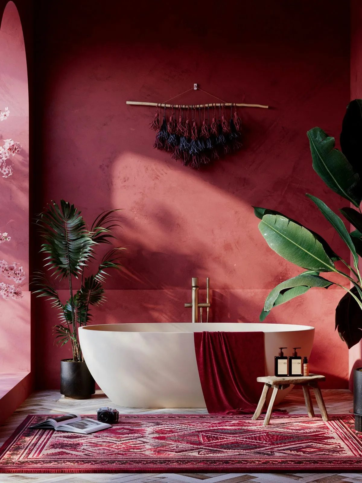 Badkamer met vrijstaand bad